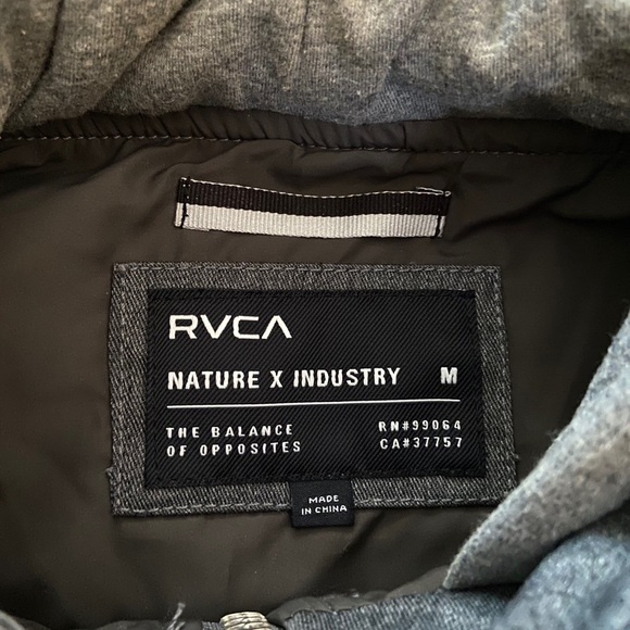 Men’s RVCA Wayward Puffer Gray Jacket - sz Medium - Picture 2 of 5
